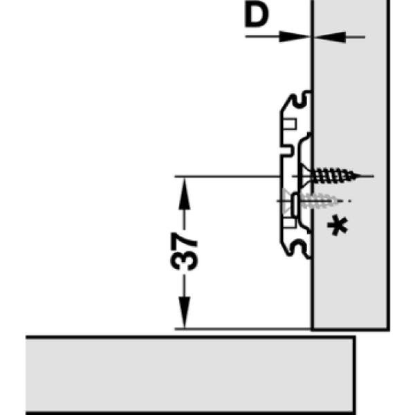 Kruisplaatje M5,5 / 0mm