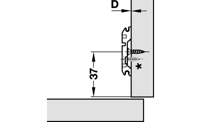 Kruisplaatje M5,5 / 0mm