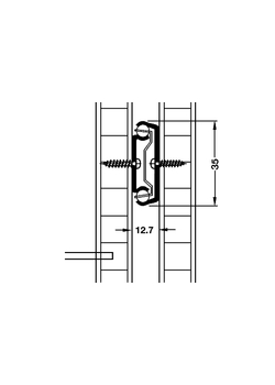Kogelgeleider enkel uittrekbaar 70 cm