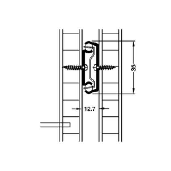 Kogelgeleider enkel uittrekbaar 70 cm
