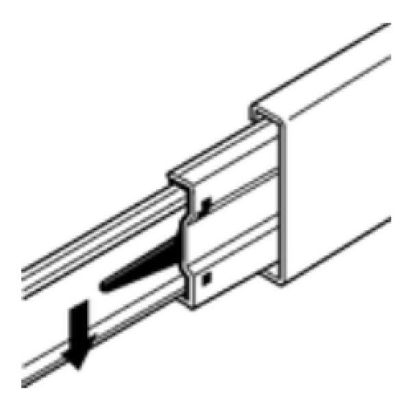 Kogelgeleider dubbel uittrekbaar 65 cm
