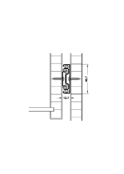 Kogelgeleider dubbel uittrekbaar 65 cm