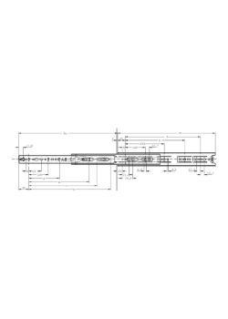 Kogelgeleider dubbel uittrekbaar 65 cm