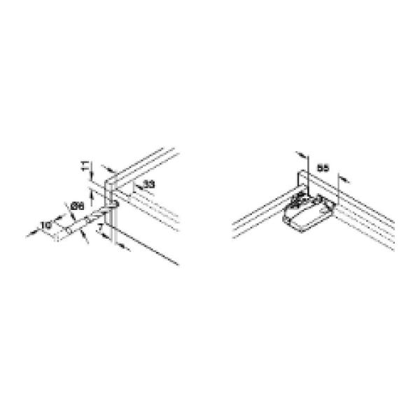 Onderbouwgeleider Soft-close 75 cm