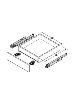 Onderbouwgeleider Tip-on 50kg 450mm